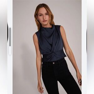 Favorite Daughter The Constance Top Navy Blue Size XS